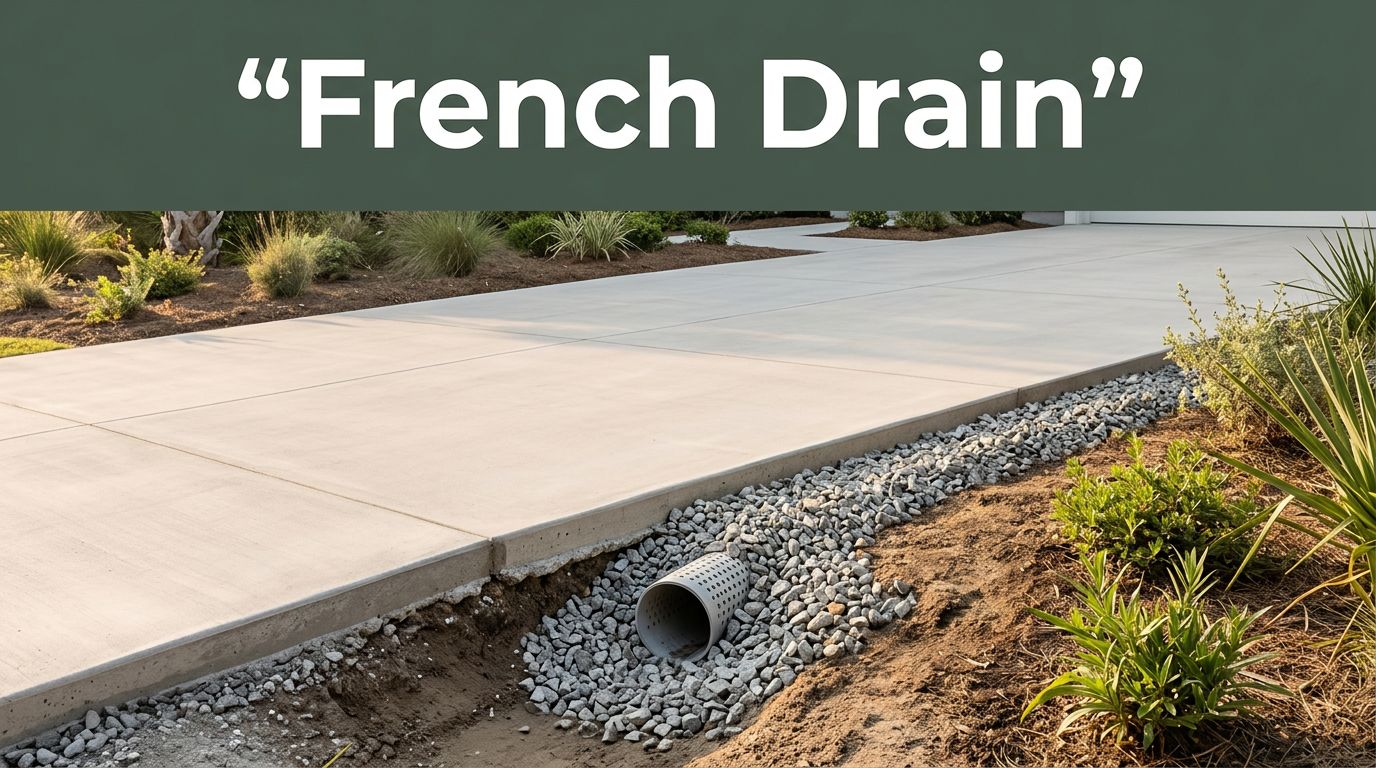 Can a French Drain Protect a Charleston Concrete Driveway?