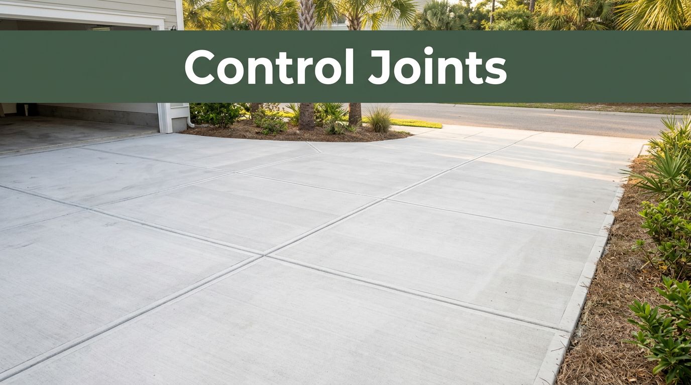 Where Concrete Driveway Control Joints Go in Charleston