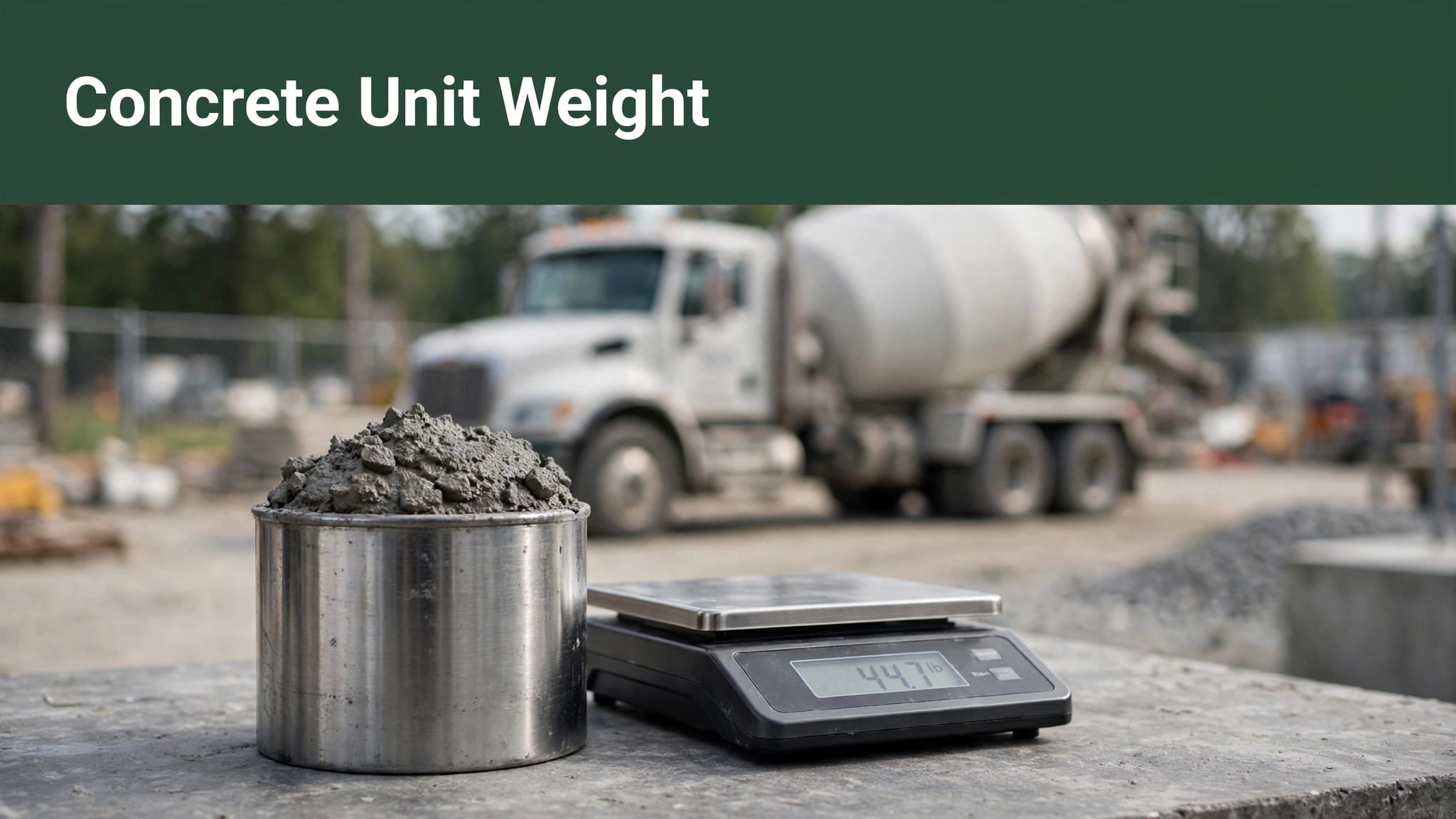 concrete unit weight testing